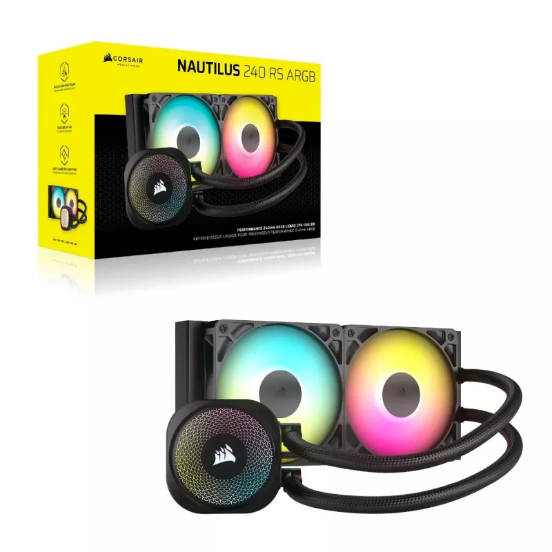 CORSAIR Nautilus 240 Rs ArGB dissipatore liquido all-in-one nero