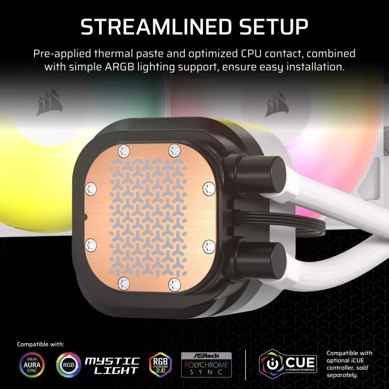 CORSAIR Nautilus 240 Rs ArGB dissipatore liquido all-in-one nero