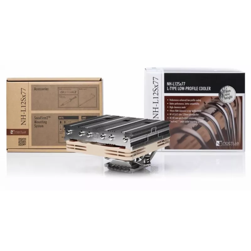 Dissipatore/radiatore Noctua NH-L12SX77 12 cm beige nichel 450-1850 giri/min
