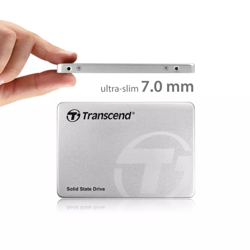 TRANSCEND SSD 370 128GB 2.5in SATA III 6gb/s MLC alloggiamento in alluminio