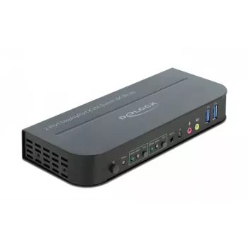 Switch KVM DELOCK DisplayPort 1.4 8K 30Hz USB 3.0 + audio