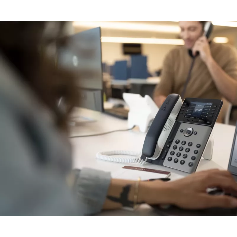Telefono IP HP Poly Edge E350 con PoE, IPS, 320 x 240 pixel, 4:3, WPA2-Enterprise, EAP-TLS, HTTPS, ENERGY STAR, RoHS, Federal Communications Commission (FCC), CE, BSMI