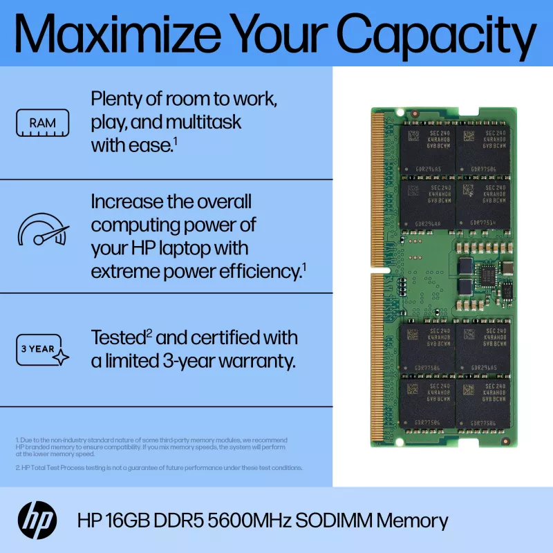 Modulo di memoria HP 16GB DDR5 5600 SODIMM 1 x 16 GB 5600 MHz