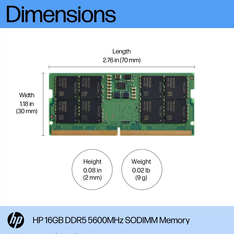 Modulo di memoria HP 16GB DDR5 5600 SODIMM 1 x 16 GB 5600 MHz