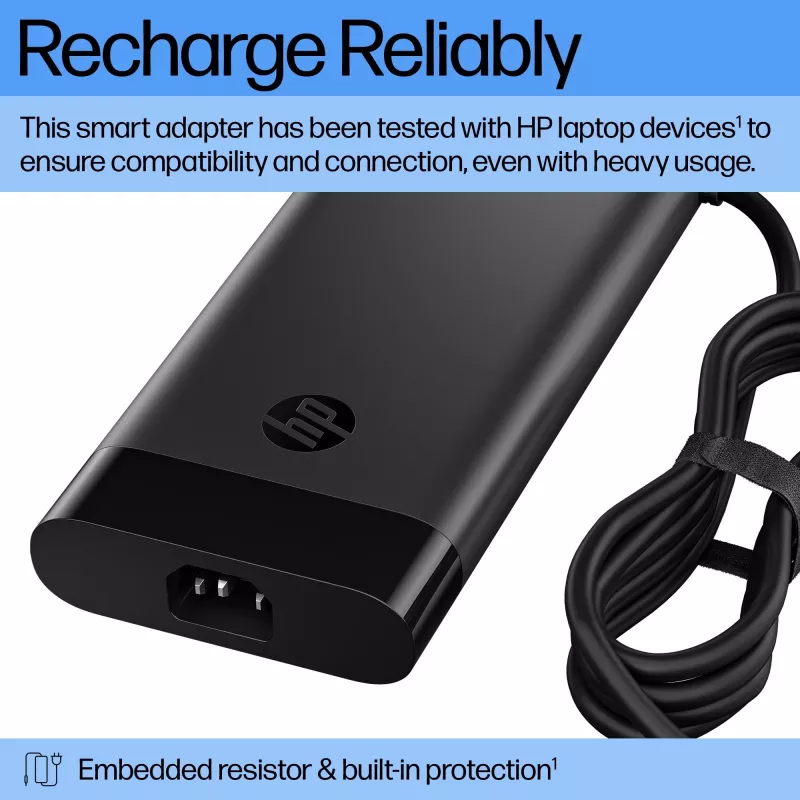 Alimentatore CA HP Smart da 230 W (AQ9X8AA) per laptop, per interni, ingresso 115 V, 4,5 mm, spina EU, nero