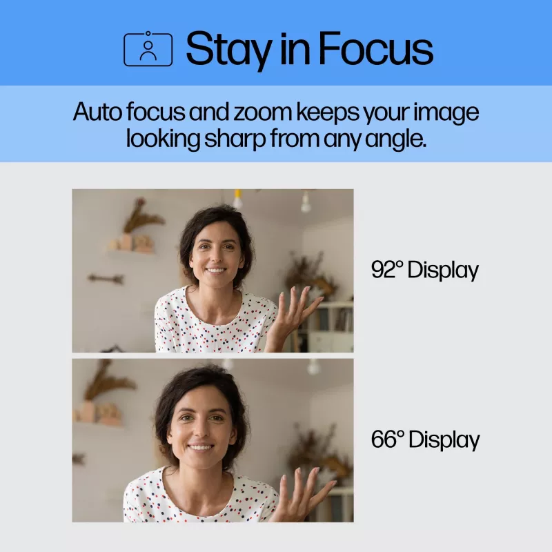 Webcam HP 620 FHD, 4 MP, 1920 x 1080 pixel, Full HD, 60 fps, 720p, 1080p, 5x