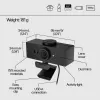 Webcam HP 620 FHD, 4 MP, 1920 x 1080 pixel, Full HD, 60 fps, 720p, 1080p, 5x