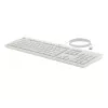 Set mouse e tastiera cablato HP 225, formato completo (100%), cablato, USB, bianco, mouse incluso