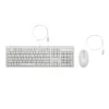 Set mouse e tastiera cablato HP 225, formato completo (100%), cablato, USB, bianco, mouse incluso