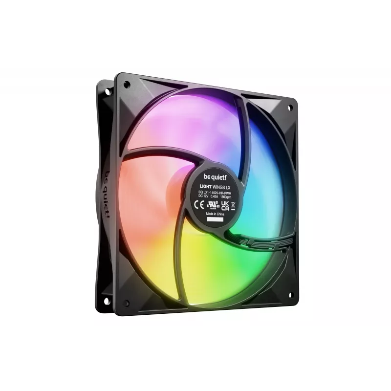 be quiet LIGHT WINGS LX 140mm PWM High Speed confezione da 3 nero ventole case computer 14 cm 3 pezzi