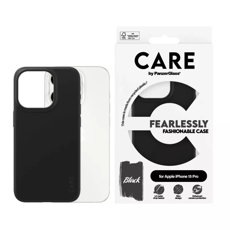 PanzerGlass CARE™ by ® Case Nero iPhone 15 Pro