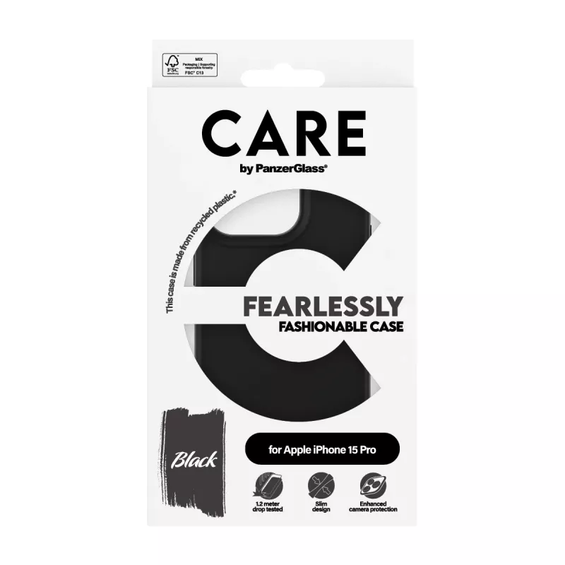 PanzerGlass CARE™ by ® Case Nero iPhone 15 Pro