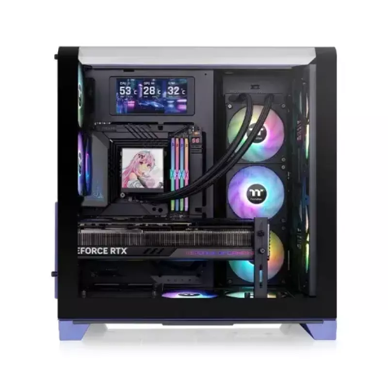 Case per computer Thermaltake CA-11F-00MNWN-00 Midi Tower blu supporto PS2