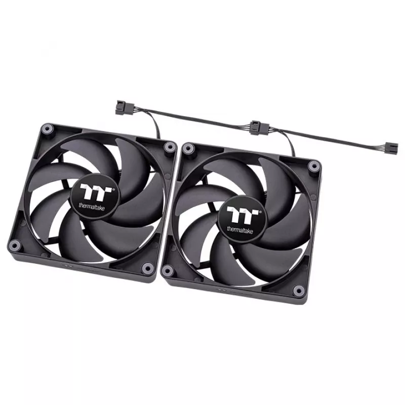 THERMALTAKE Ventola per PC - CT120 - 12 cm - Nero - confezione da 2