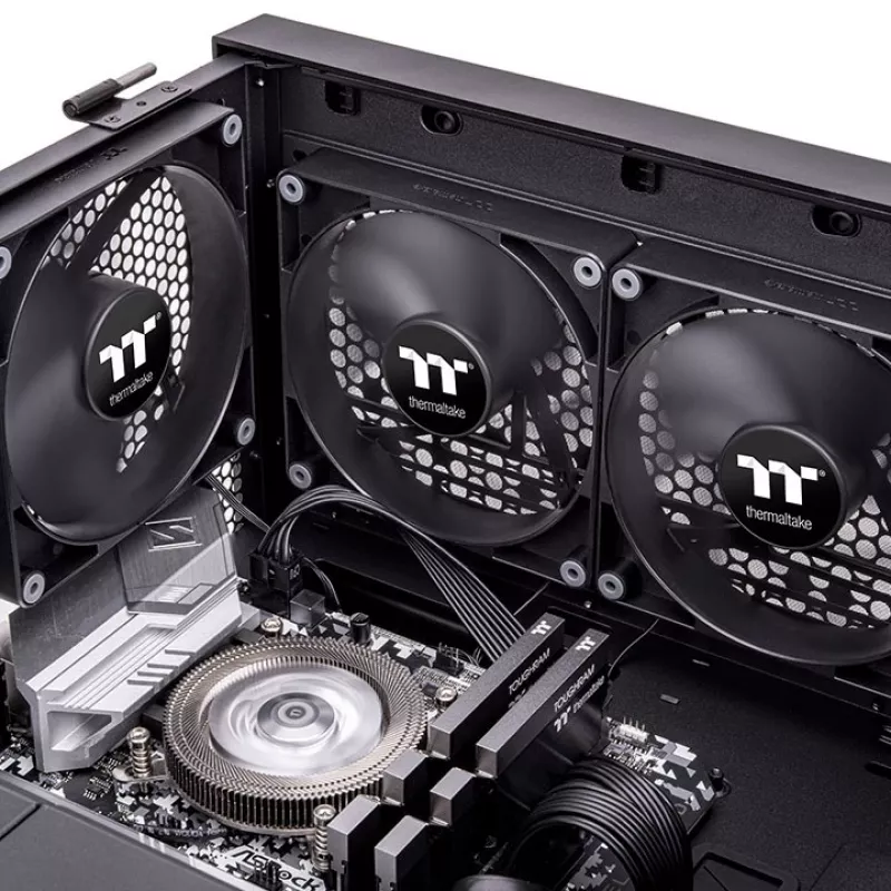 THERMALTAKE Ventola per PC - CT120 - 12 cm - Nero - confezione da 2