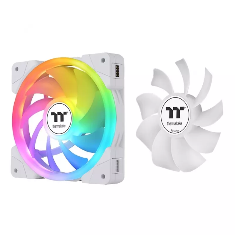 THERMALTAKE Ventola di raffreddamento per PC - SWAFAN EX12 ARGB Sync TT Premium Edition - 12 cm - Bianco - confezione da 3