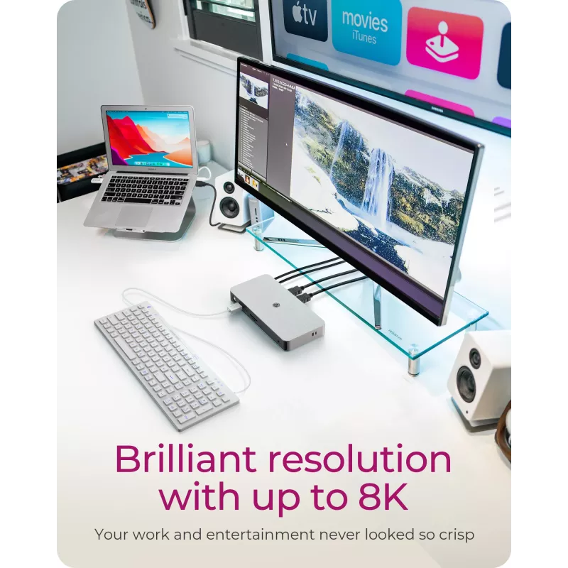 ICY BOX Docking Station 10-in-1 USB4 Type-C con doppia uscita video