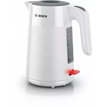 Bosch TWK2M161 bollitore, 1,7 l, 2400 W, bianco, corpo in plastica, base girevole 360°