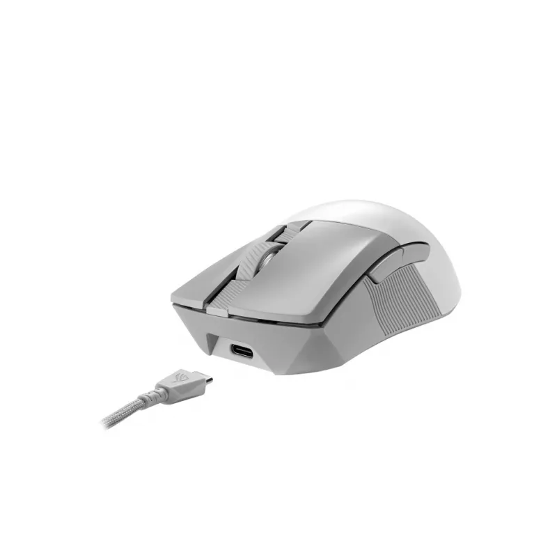 ASUS ROG Gladius III Wireless Aimpoint White Mouse Gaming Destrorso RF Wireless + Bluetooth + USB Type-A Ottico 36000 DPI