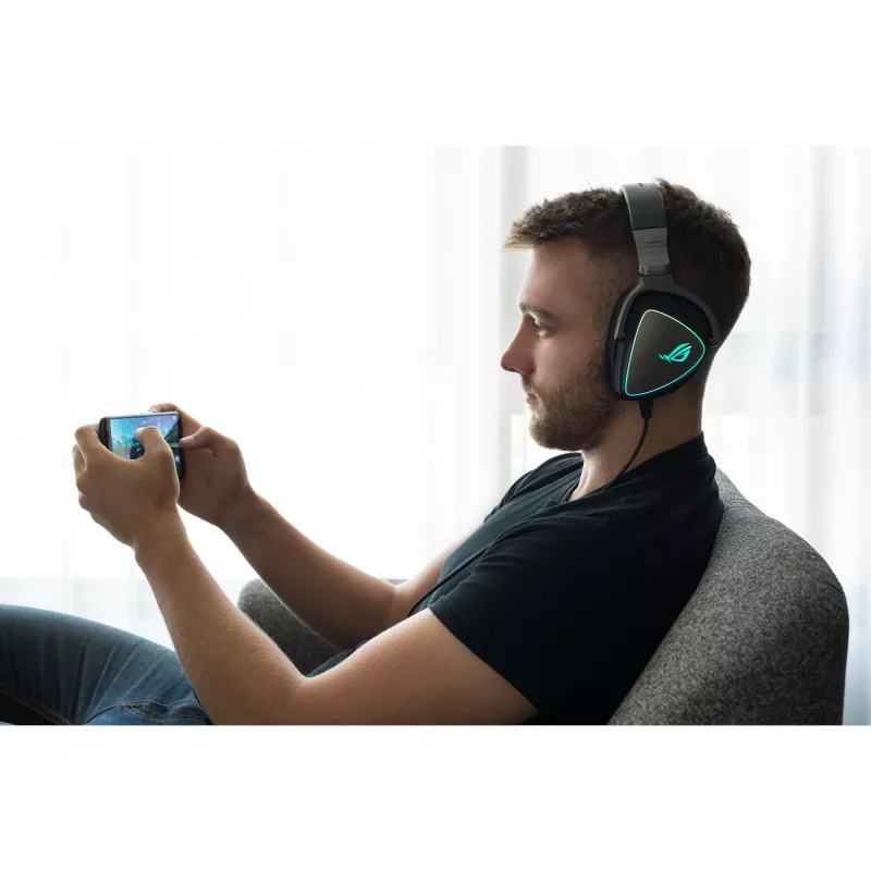 ASUS ROG Delta headset gaming con filo nero
