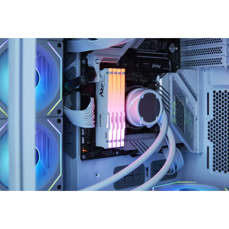 Kingston Technology FURY Beast 32GB 6000MT/s DDR5 CL30 DIMM (Kit da 2) bianco RGB EXPO