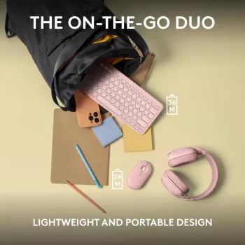 Logitech Pebble 2 Combo tastiera mouse wireless rosa QWERTY