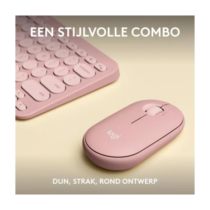 Logitech Pebble 2 Combo tastiera mouse wireless rosa QWERTY
