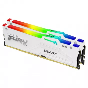 Kingston Technology FURY Beast 64GB 6000MT/s DDR5 CL36 DIMM (Kit da 2) bianco RGB EXPO