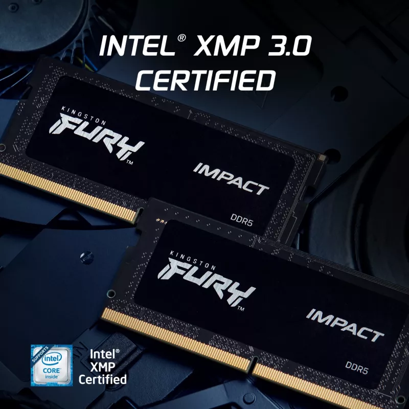 Kingston Technology FURY 32GB 6400MT/s DDR5 CL38 SODIMM (Kit da 2) Impact XMP