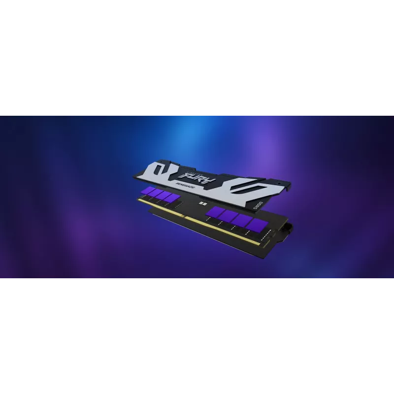 Kingston Technology FURY 96GB 6400MT/s DDR5 CL32 DIMM (Kit da 2) Renegade argento XMP