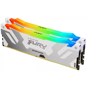 Kingston Technology FURY 64GB 6400MT/s DDR5 CL32 DIMM (Kit da 2) Renegade RGB bianco XMP