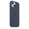 Cover Apple iPhone 15 in silicone con MagSafe Storm Blue