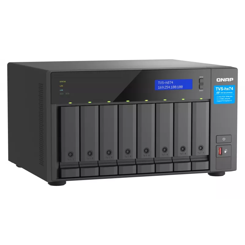 QNAP TVS-H874T-I7-32G NAS/Storage Server Tower Intel® Core™ i7 32 GB DDR4 0 TB QNAP QTS Nero