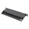 Patch panel DIGITUS CAT6A schermato, 8 porte 1/2U, installazione rack 10