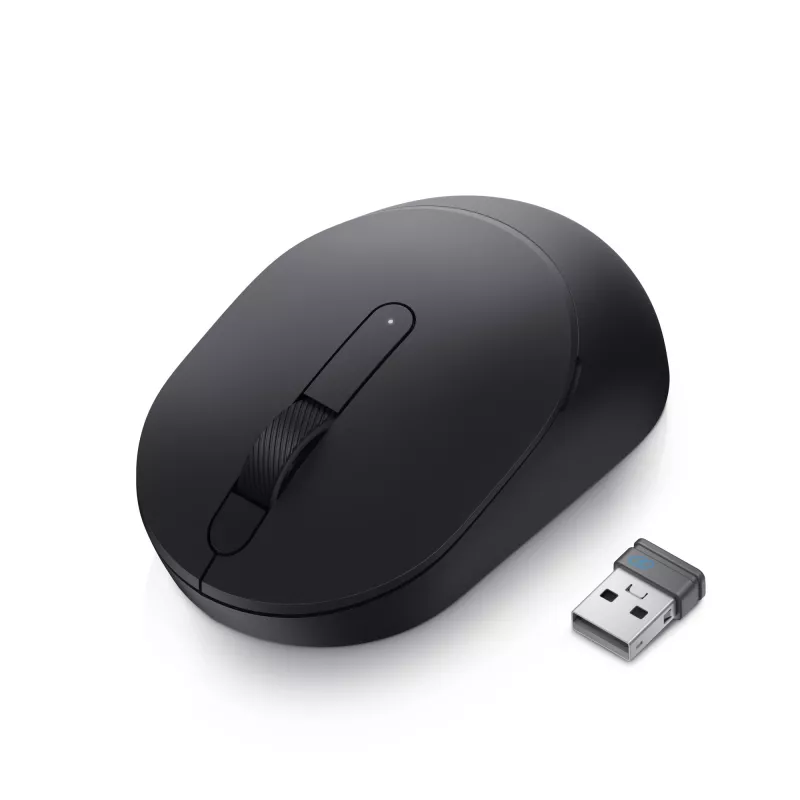 Mouse wireless DELL Mobile – MS3320W - Nero, ambidestro, ottico, RF Wireless + Bluetooth, 1600 DPI, Nero