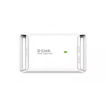 D-Link Iniettore PoE Gigabit 15,4 W, Gigabit Ethernet, 10,100,1000 Mbit/s, 10/100/1000, IEEE 802.3, IEEE 802.3ab, IEEE 802.3af, IEEE 802.3u, bianco, 100 m
