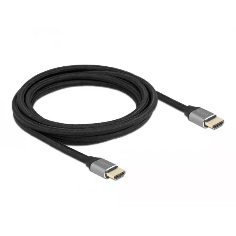 DELOCK Cavo HDMI Ultra High Speed - connettore A / connettore A - 48 Gbps 8K 60 Hz - 3 m - grigio