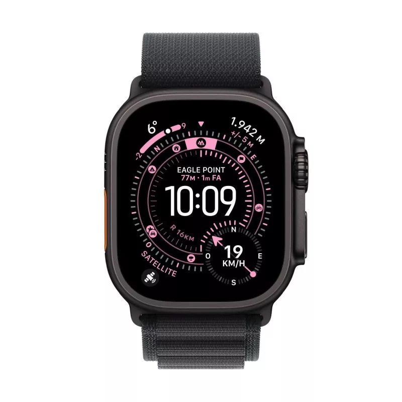 Apple Watch Ultra 3 MF0Q4QF/A GPS + Cellular (5G) 49 mm cassa in titanio nero con cinturino Alpine Loop nero – taglia S