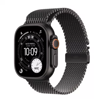 APPLE Watch Ultra 3 GPS + Cellular 49 mm cassa in titanio nero con cinturino Milanese Loop in titanio nero Small