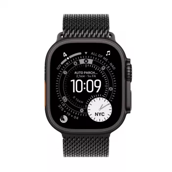 APPLE Watch Ultra 3 GPS + Cellular 49 mm cassa in titanio nero con cinturino Milanese Loop in titanio nero Small