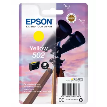 Epson confezione singola inchiostro giallo 502, resa standard, giallo, inchiostro pigmentato, 3,3 ml, 1 pezzo, 165 pagine