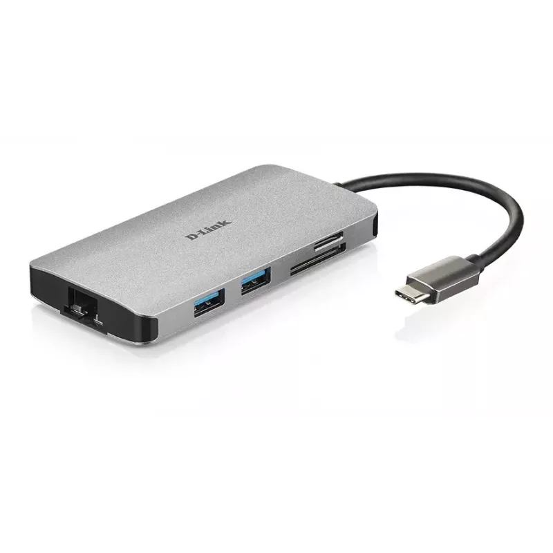 D-Link hub USB-C 8 in 1 con HDMI/Ethernet/lettore di schede/Power Delivery