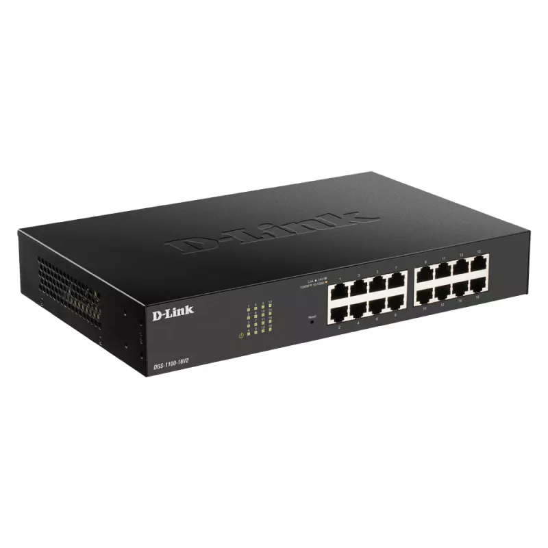 D-Link DGS-1100-16V2 Switch gestito L2 Gigabit Ethernet (10/100/1000) nero