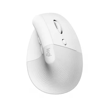LOGITECH Mouse Wireless Lift for Business per destrorsi bianco panna