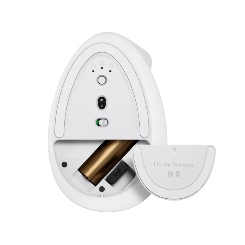 LOGITECH Mouse Wireless Lift for Business per destrorsi bianco panna