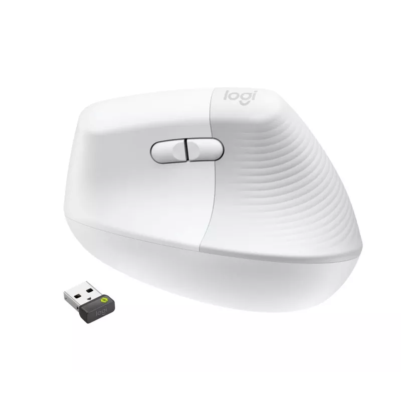 LOGITECH Mouse Wireless Lift for Business per destrorsi bianco panna