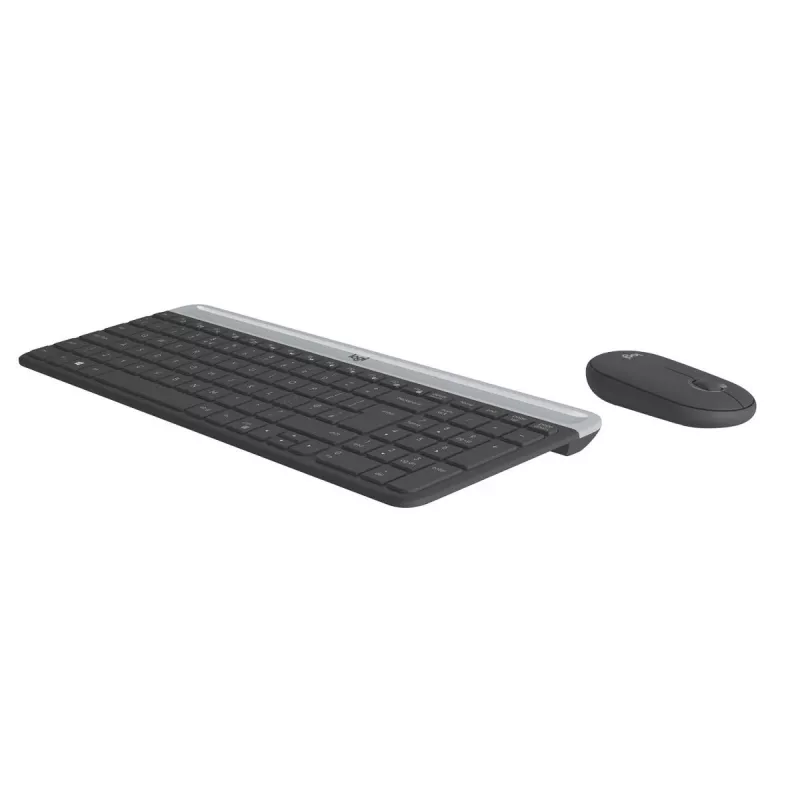 LOGITECH set tastiera e mouse wireless sottile MK470 - grafite - AZERTY belga