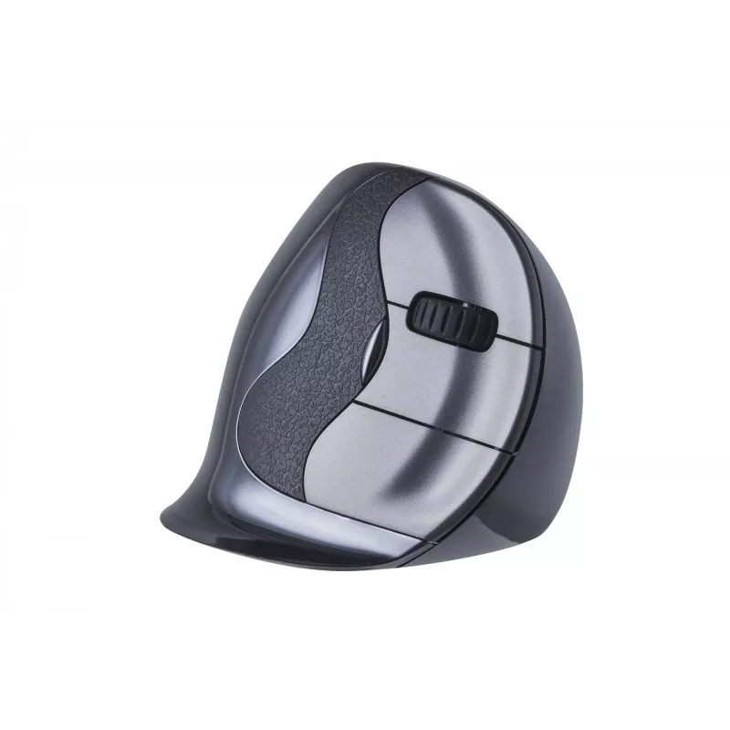 BakkerElkhuizen Evoluent D Medium Wireless, per destrimani, design verticale, laser, RF Wireless, 3200 DPI, nero