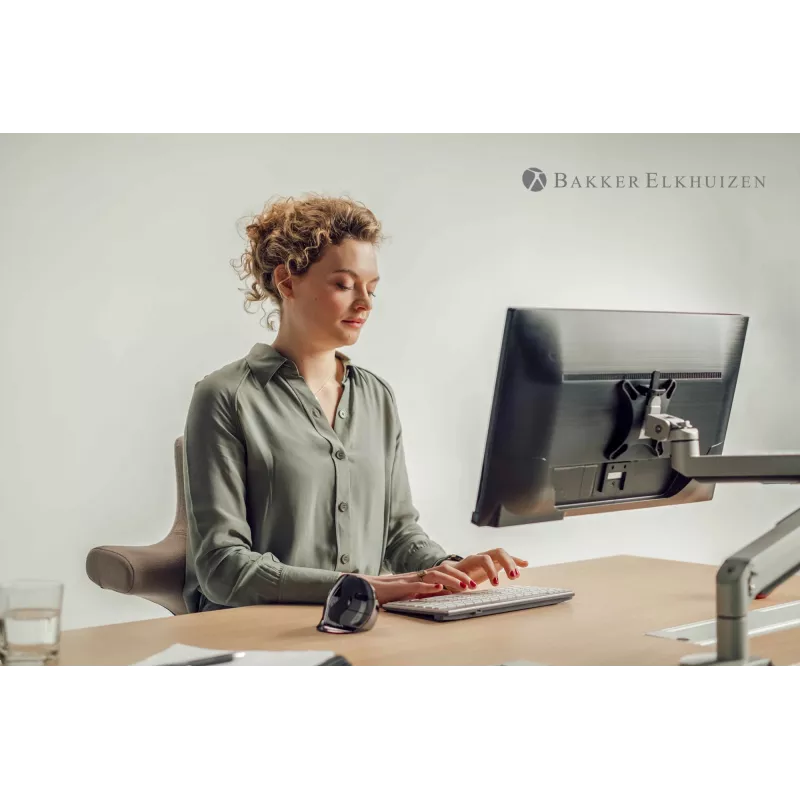 BakkerElkhuizen Evoluent D Medium Wireless, per destrimani, design verticale, laser, RF Wireless, 3200 DPI, nero