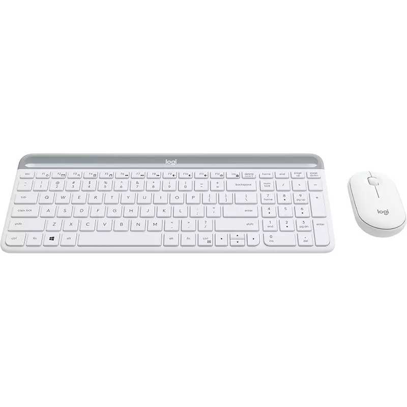 LOGITECH Combo tastiera e mouse wireless slim MK470 - Offwhite - Qwertz Ge